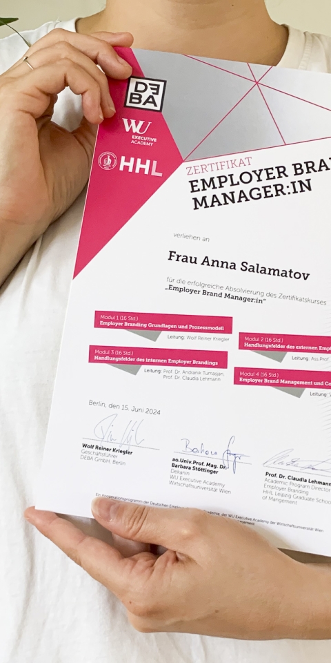 DEBA MEployer Branding – Zertifikat Employer Brand Manager